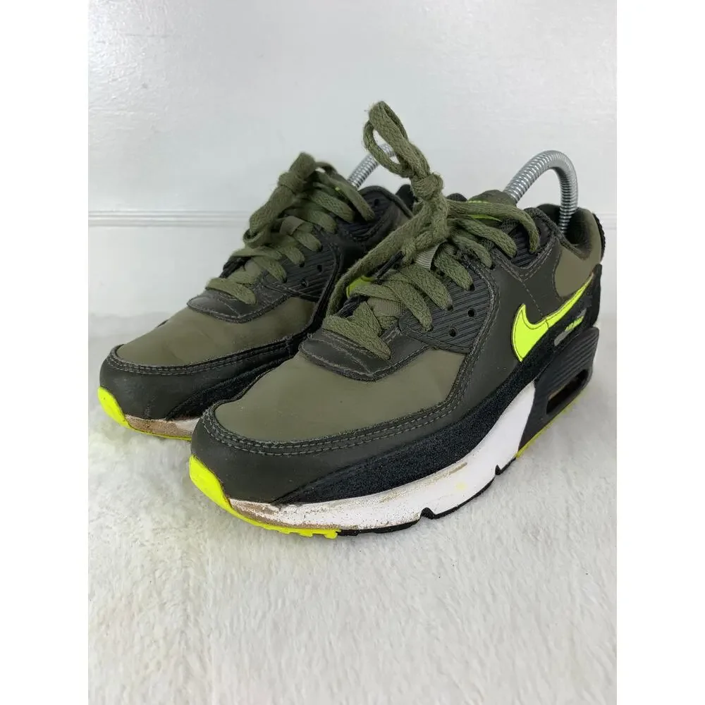 Nike Air Max 90 GS Medium Olive Volt DV3607-200 Youth 5 / Women’s 6.5
